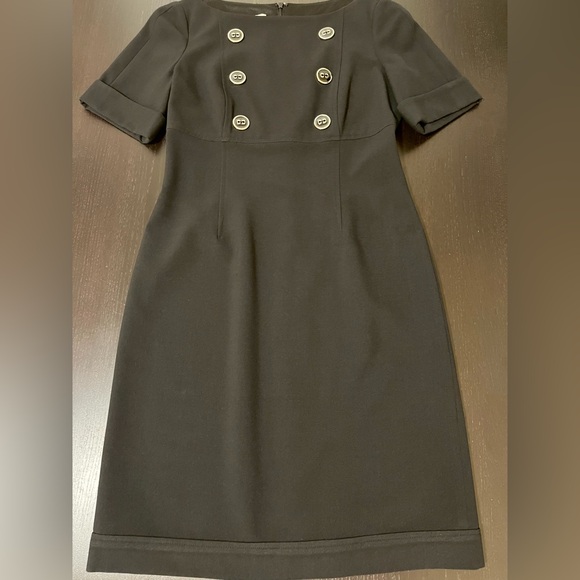 Evan Picone Black Dress with Button Accents - Picture 4 of 8